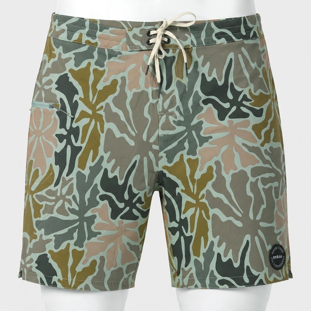 Prana Fenton Board Shorts - NWT Mens 40 Saltwater Boogie Bloom - #49811-M3